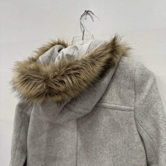 J. Crew Vail Parka Wool Blend Coat Light Grey Size 00 - Picture 8 of 11